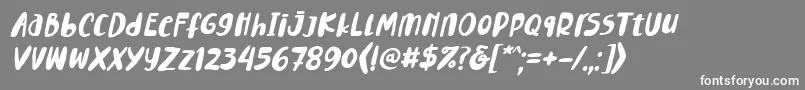 フォントLemontea Squash Italic Font – 灰色の背景に白い文字