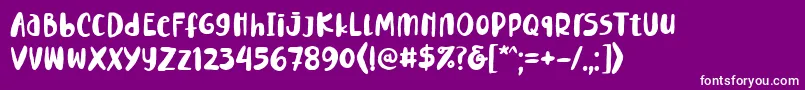 Police Lemontea Squash Regular Font – polices blanches sur fond violet