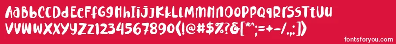 Lemontea Squash Regular Font Font – White Fonts on Red Background