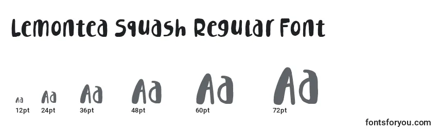 Größen der Schriftart Lemontea Squash Regular Font