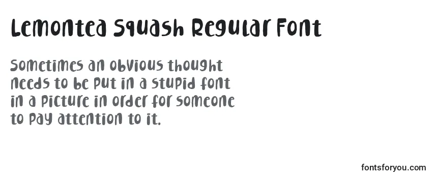 Lemontea Squash Regular Font Font