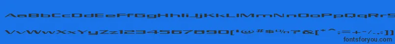 KubraLow Font – Black Fonts on Blue Background