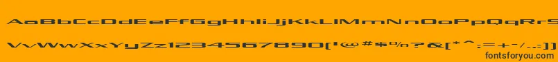 KubraLow Font – Black Fonts on Orange Background