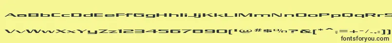 Fonte KubraLow – fontes pretas em um fundo amarelo
