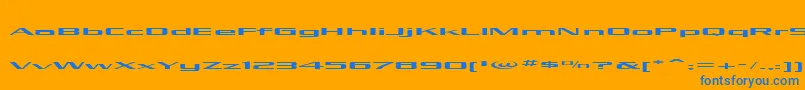 Шрифт KubraLow – синие шрифты на оранжевом фоне