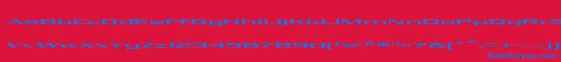 KubraLow Font – Blue Fonts on Red Background