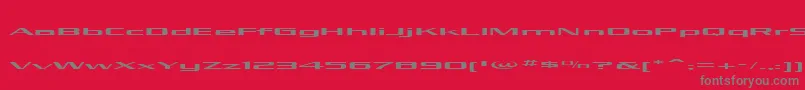 KubraLow Font – Gray Fonts on Red Background