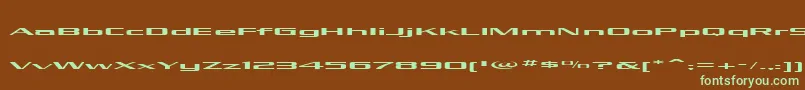 Шрифт KubraLow – зелёные шрифты на коричневом фоне