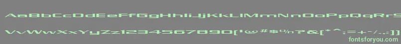 Czcionka KubraLow – zielone czcionki na szarym tle