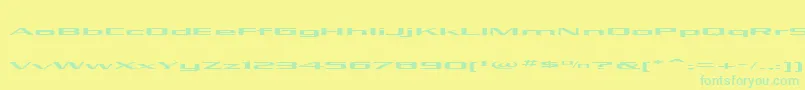 KubraLow Font – Green Fonts on Yellow Background