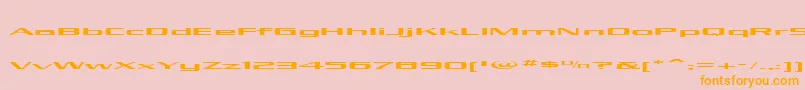 KubraLow Font – Orange Fonts on Pink Background