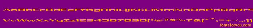 KubraLow Font – Orange Fonts on Purple Background