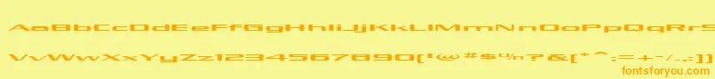 KubraLow Font – Orange Fonts on Yellow Background