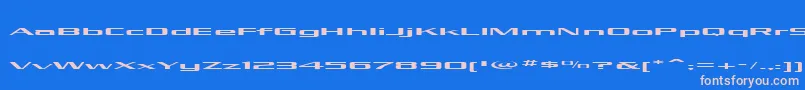 フォントKubraLow – ピンクの文字、青い背景