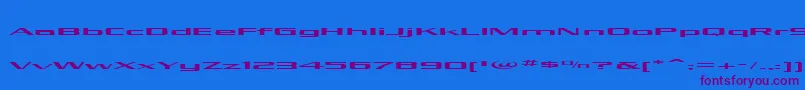 KubraLow Font – Purple Fonts on Blue Background