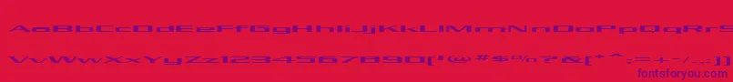 KubraLow Font – Purple Fonts on Red Background