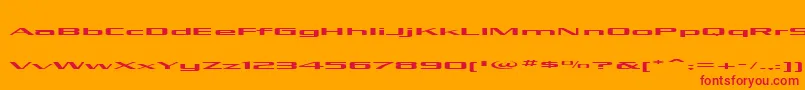 KubraLow Font – Red Fonts on Orange Background