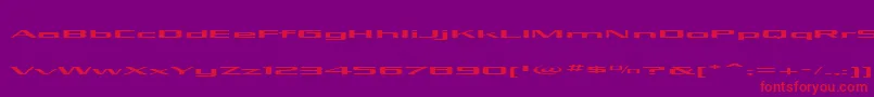 KubraLow Font – Red Fonts on Purple Background