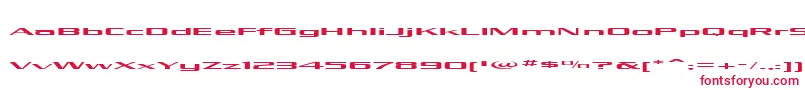 KubraLow Font – Red Fonts on White Background