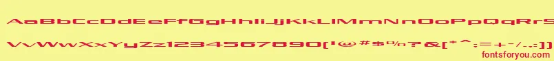 KubraLow Font – Red Fonts on Yellow Background