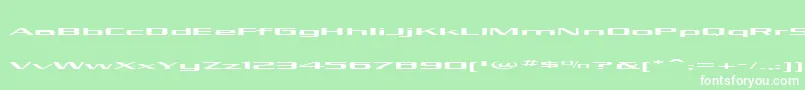 KubraLow Font – White Fonts on Green Background