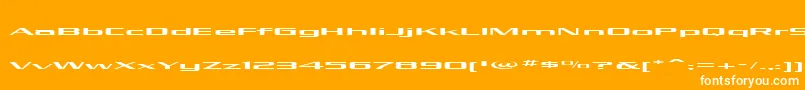 KubraLow-Schriftart – Weiße Schriften auf orangefarbenem Hintergrund