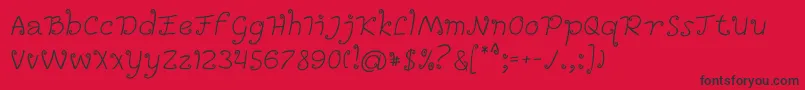 lencir Font – Black Fonts on Red Background