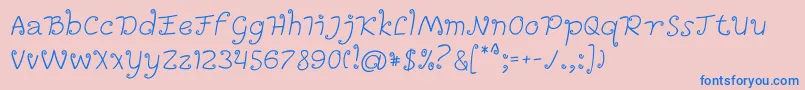 lencir Font – Blue Fonts on Pink Background