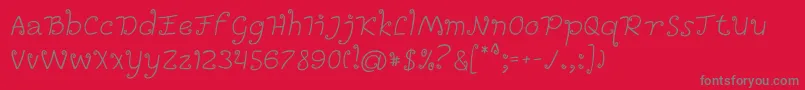 lencir Font – Gray Fonts on Red Background