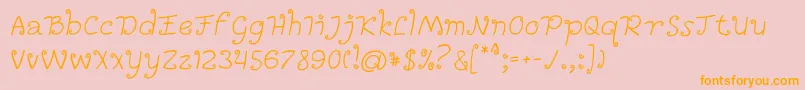 lencir Font – Orange Fonts on Pink Background