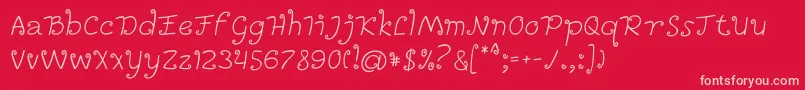 lencir Font – Pink Fonts on Red Background