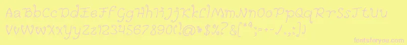 lencir Font – Pink Fonts on Yellow Background