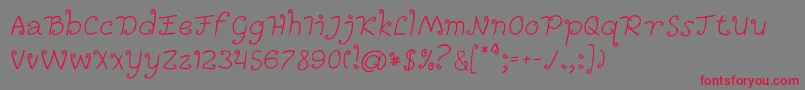 lencir Font – Red Fonts on Gray Background