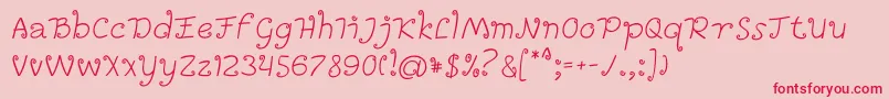 lencir Font – Red Fonts on Pink Background