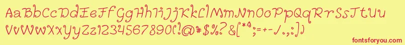 lencir Font – Red Fonts on Yellow Background