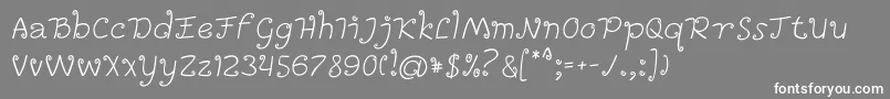 フォントlencir – 灰色の背景に白い文字