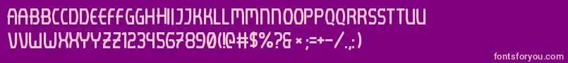Czcionka Lenijo Brush – różowe czcionki na fioletowym tle