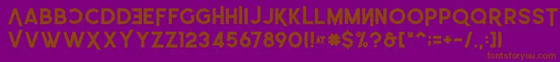 Шрифт LEonardo Demo Bold – коричневые шрифты на фиолетовом фоне