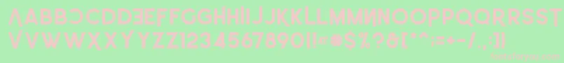 フォントLEonardo Demo Bold – 緑の背景にピンクのフォント