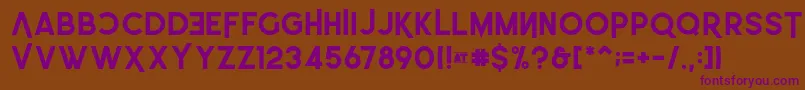 LEonardo Demo Bold Font – Purple Fonts on Brown Background