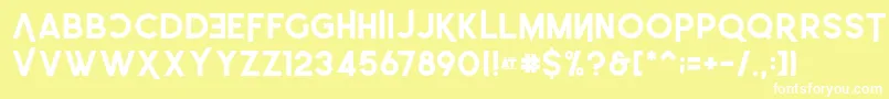LEonardo Demo Bold Font – White Fonts on Yellow Background
