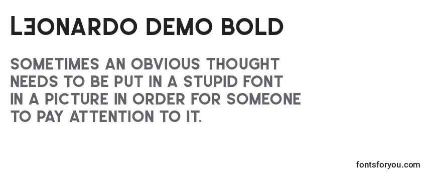 LEonardo Demo Bold-fontti