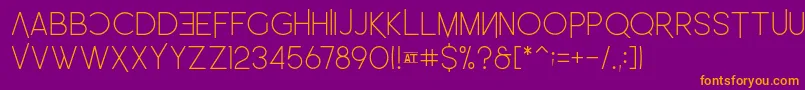 LEonardo Demo Ultralight Font – Orange Fonts on Purple Background