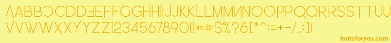 LEonardo Demo Ultralight Font – Orange Fonts on Yellow Background