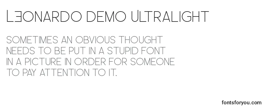 Шрифт LEonardo Demo Ultralight