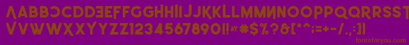 Leonardo SemiRounded Demo Font – Brown Fonts on Purple Background