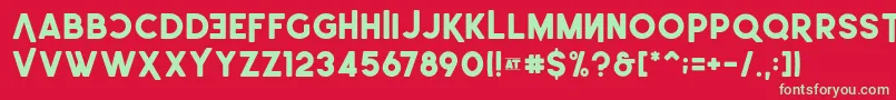 Leonardo SemiRounded Demo Font – Green Fonts on Red Background