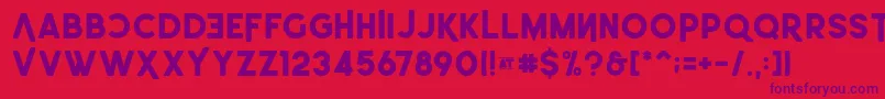 Leonardo SemiRounded Demo Font – Purple Fonts on Red Background