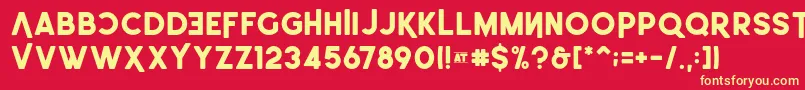 Leonardo SemiRounded Demo Font – Yellow Fonts on Red Background