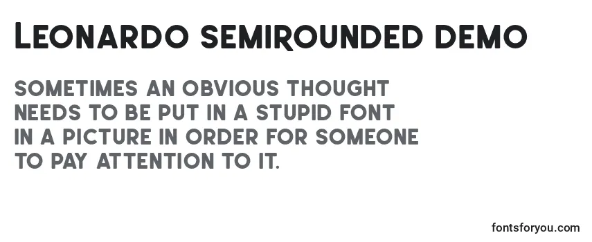 Leonardo SemiRounded Demo Font